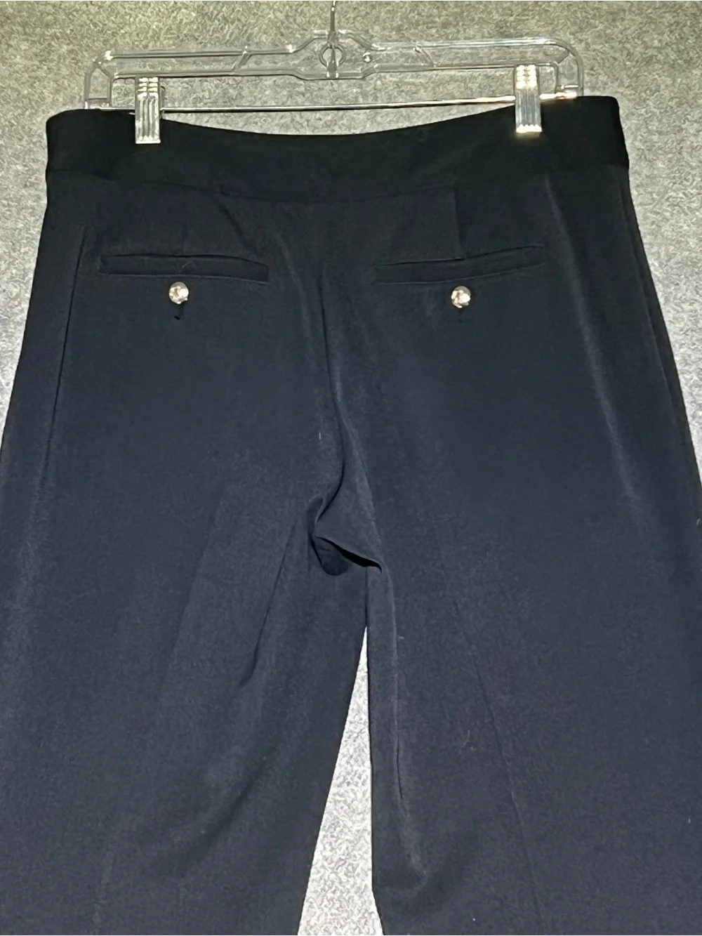 VIVIENNE TAM Navy Nautical Sailor Wide Leg Button Pants Side Zip Women's 6
